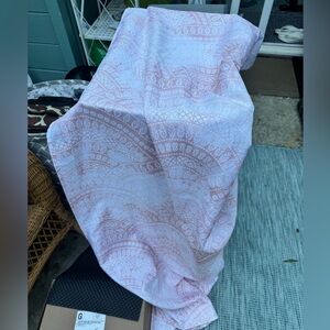 Pink and White Patterned Shower Curtain NWOT